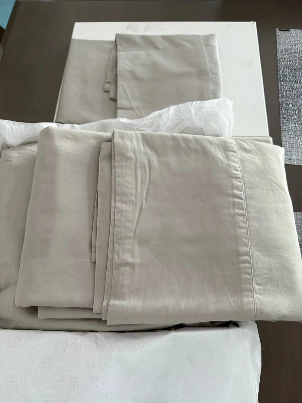 Boll & Branch NWT Queen Size Signature Hemmed Sheet Set Pewter Color🔥No offers🔥